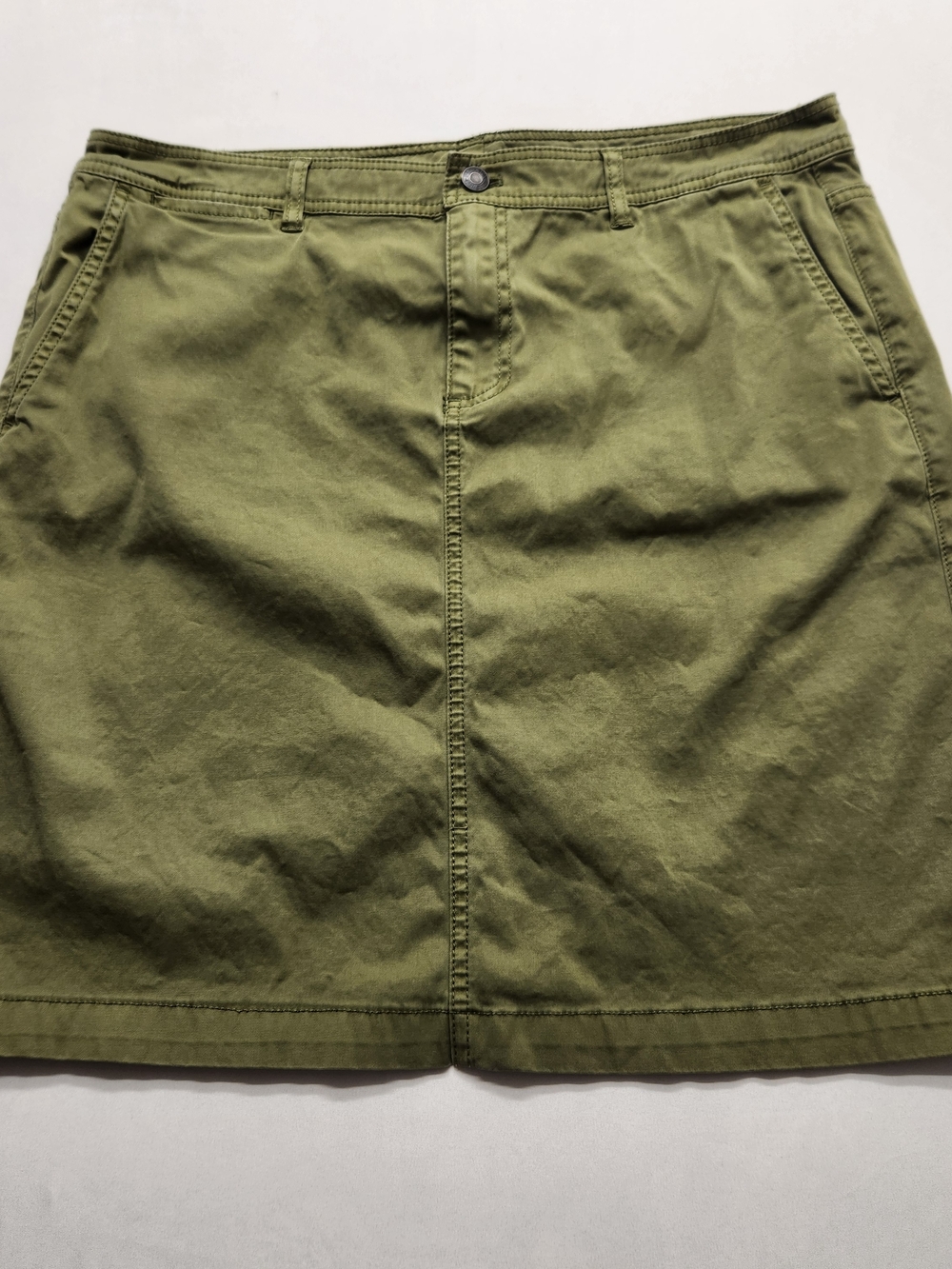 ⭐️Pendleton Olive Green Cotton Twill A Line Mini Skirt Uniform Utility Size 14
